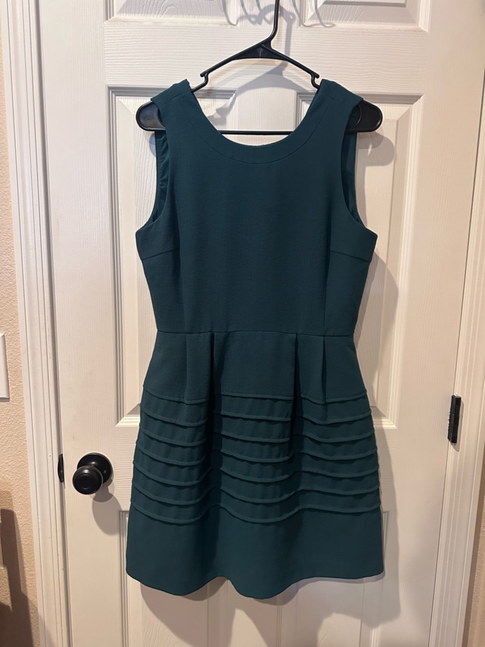 Madewell midnight green sleeveless mini dress